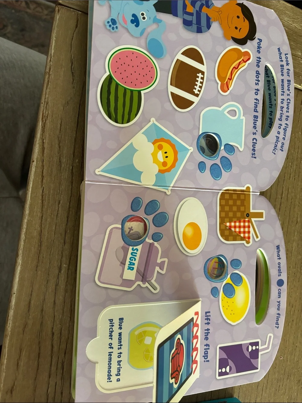 Melissa & Doug Blue's Clues Shapes Poke-a-Dot Board Book - Blue & Green